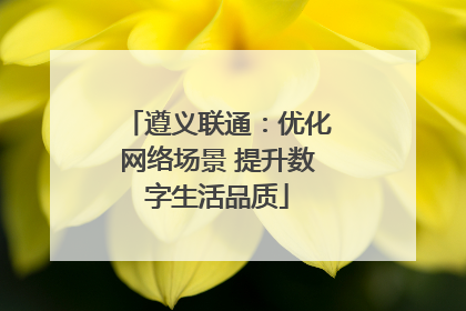 遵义联通：优化网络场景 提升数字生活品质