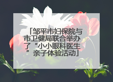 邹平市妇保院与市卫健局联合举办了“小小眼科医生”亲子体验活动