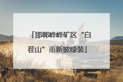 邯郸峰峰矿区“白茬山”重新披绿装
