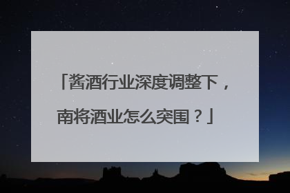 酱酒行业深度调整下，南将酒业怎么突围？