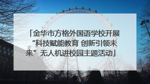 金华市方格外国语学校开展“科技赋能教育 创新引领未来”无人机进校园主题活动