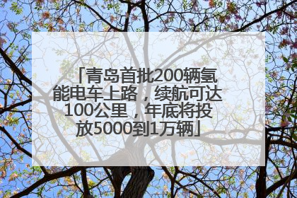 青岛首批200辆氢能电车上路，续航可达100公里，年底将投放5000到1万辆