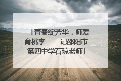 青春绽芳华，师爱育桃李——记邵阳市第四中学石琼老师