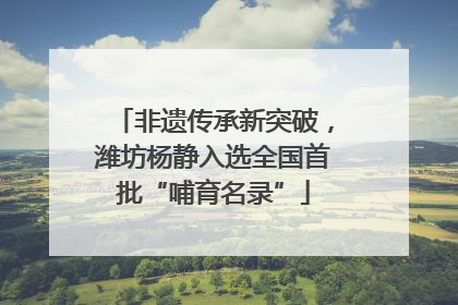 非遗传承新突破，潍坊杨静入选全国首批“哺育名录”
