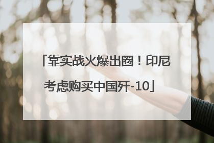 靠实战火爆出圈！印尼考虑购买中国歼-10