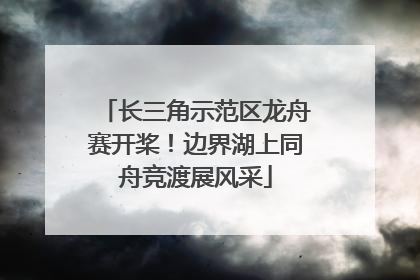 长三角示范区龙舟赛开桨！边界湖上同舟竞渡展风采