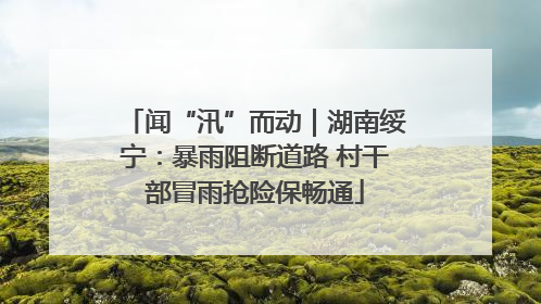 闻“汛”而动｜湖南绥宁：暴雨阻断道路 村干部冒雨抢险保畅通