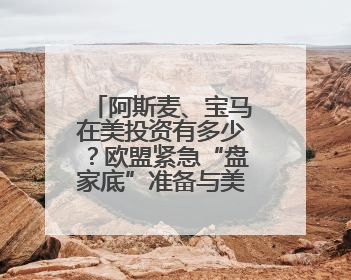 阿斯麦、宝马在美投资有多少？欧盟紧急“盘家底”准备与美谈判