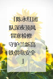 陈永红团队深夜顶风冒寒检修 守护兰新高铁供电安全