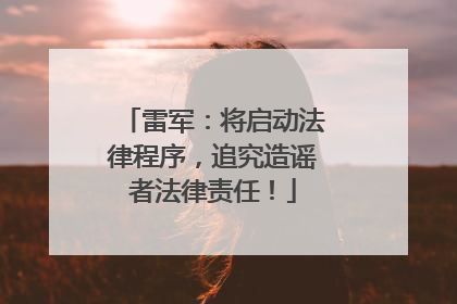 雷军：将启动法律程序，追究造谣者法律责任！