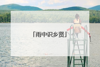 雨中识乡贤