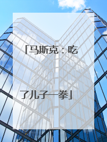 马斯克：吃了儿子一拳