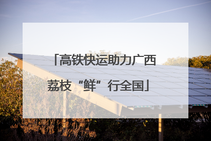 高铁快运助力广西荔枝“鲜”行全国