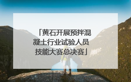 黄石开展预拌混凝土行业试验人员技能大赛总决赛