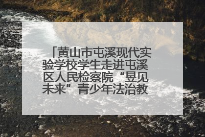 黄山市屯溪现代实验学校学生走进屯溪区人民检察院“昱见未来”青少年法治教育宣传基地