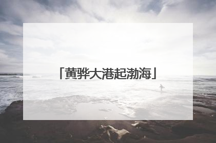 黄骅大港起渤海