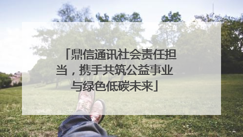 鼎信通讯社会责任担当，携手共筑公益事业与绿色低碳未来