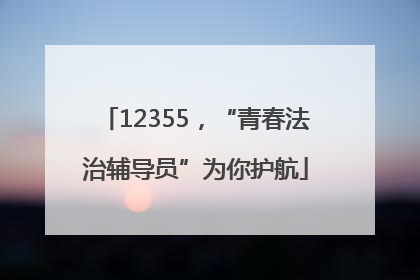 12355，“青春法治辅导员”为你护航