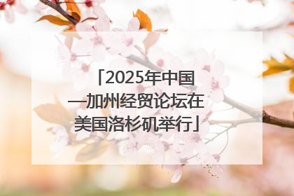 2025年中国—加州经贸论坛在美国洛杉矶举行