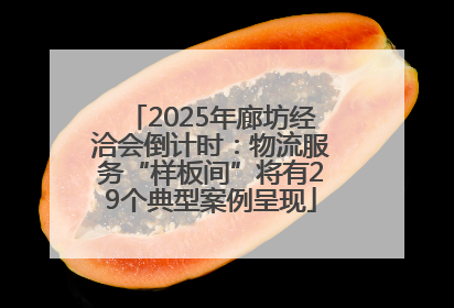 2025年廊坊经洽会倒计时：物流服务“样板间”将有29个典型案例呈现
