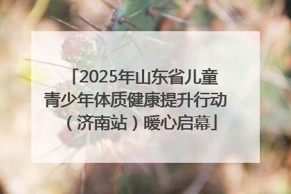 2025年山东省儿童青少年体质健康提升行动（济南站）暖心启幕