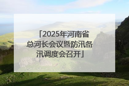 2025年河南省总河长会议暨防汛备汛调度会召开