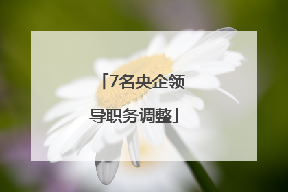 7名央企领导职务调整