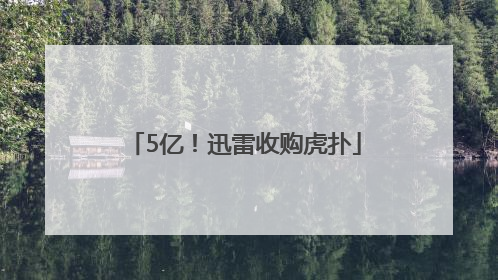 5亿！迅雷收购虎扑