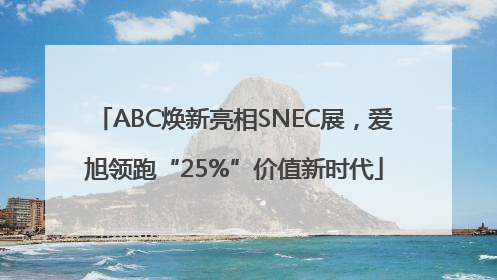 ABC焕新亮相SNEC展，爱旭领跑“25%”价值新时代