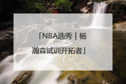 NBA选秀｜杨瀚森试训开拓者